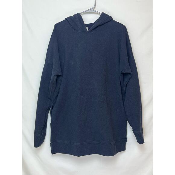 Lululemon Tops - Lululemon Womens 12 Blue Cut Above Hoodie Long Sleeve Split Hem Pullover Comfort